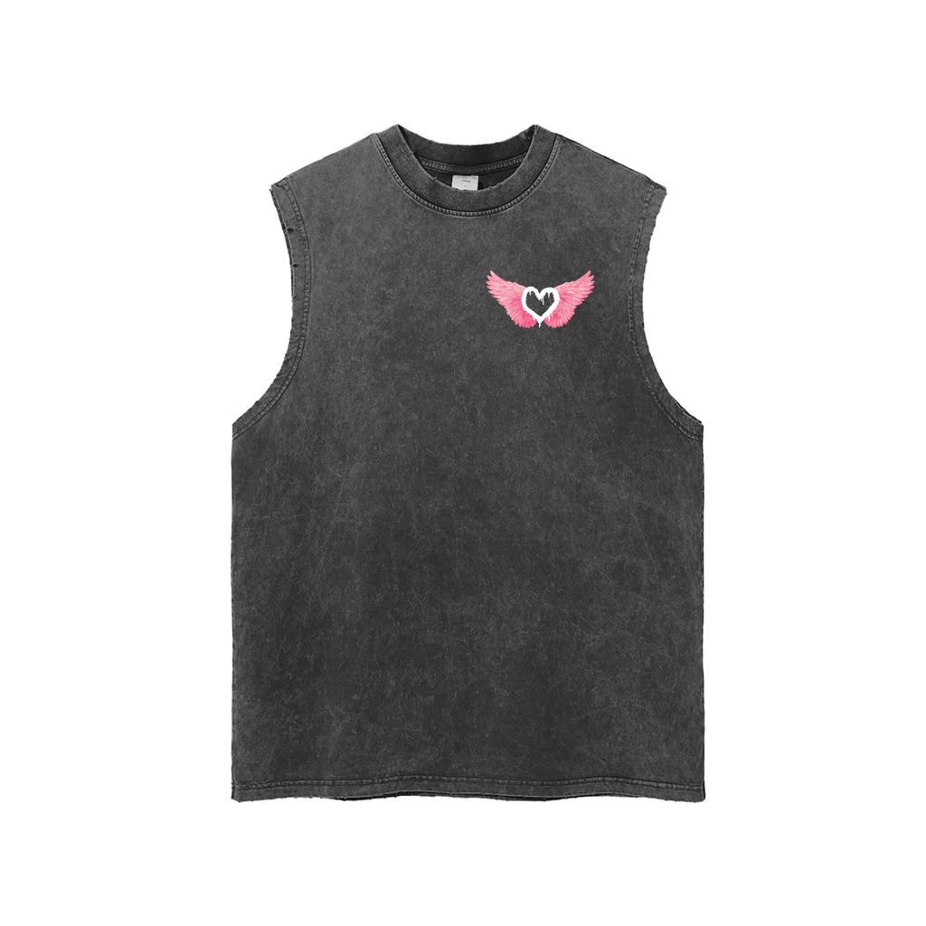Wings Frayed Hem Tank