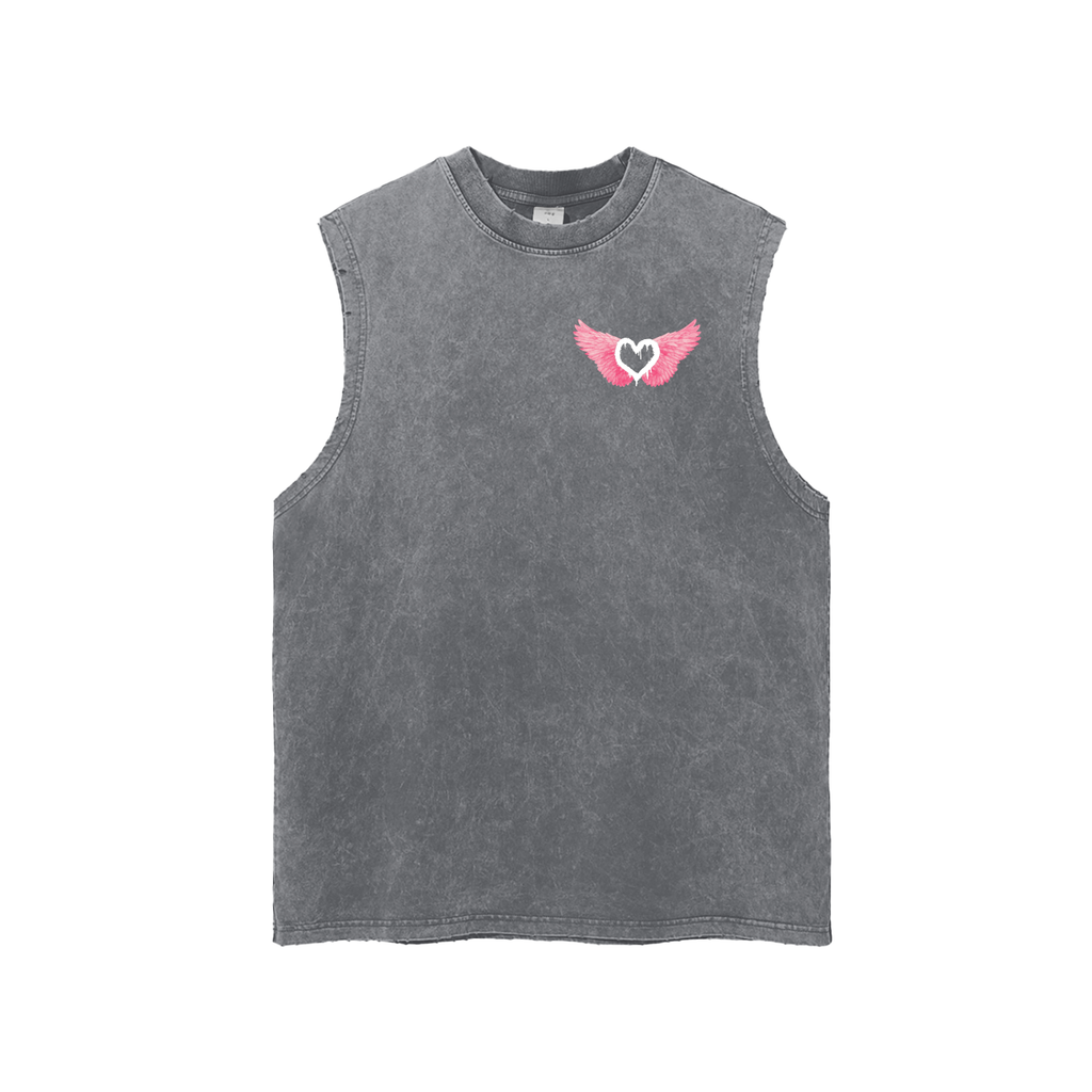 Wings Frayed Hem Tank