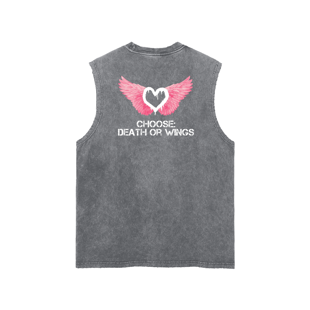 Wings Frayed Hem Tank